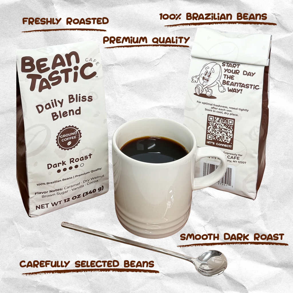 Daily Bliss Blend - Dark Roast Coffee, 12 oz