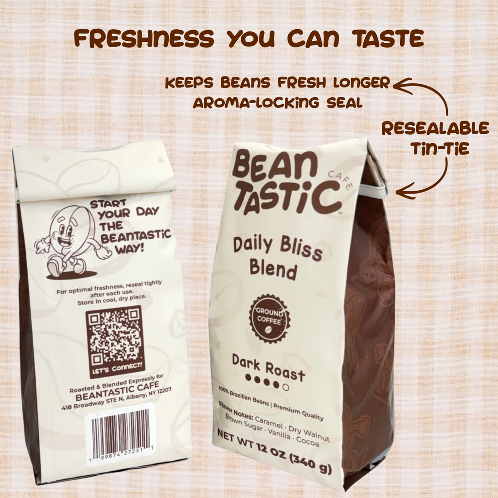 Daily Bliss Blend - Dark Roast Coffee, 12 oz