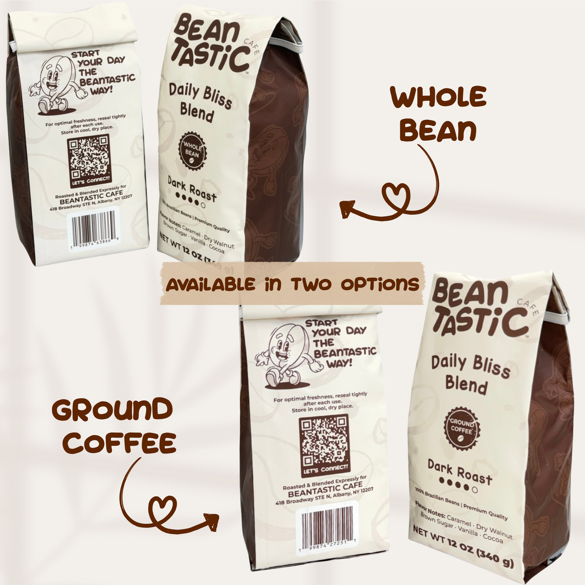 Daily Bliss Blend - Dark Roast Coffee, 12 oz