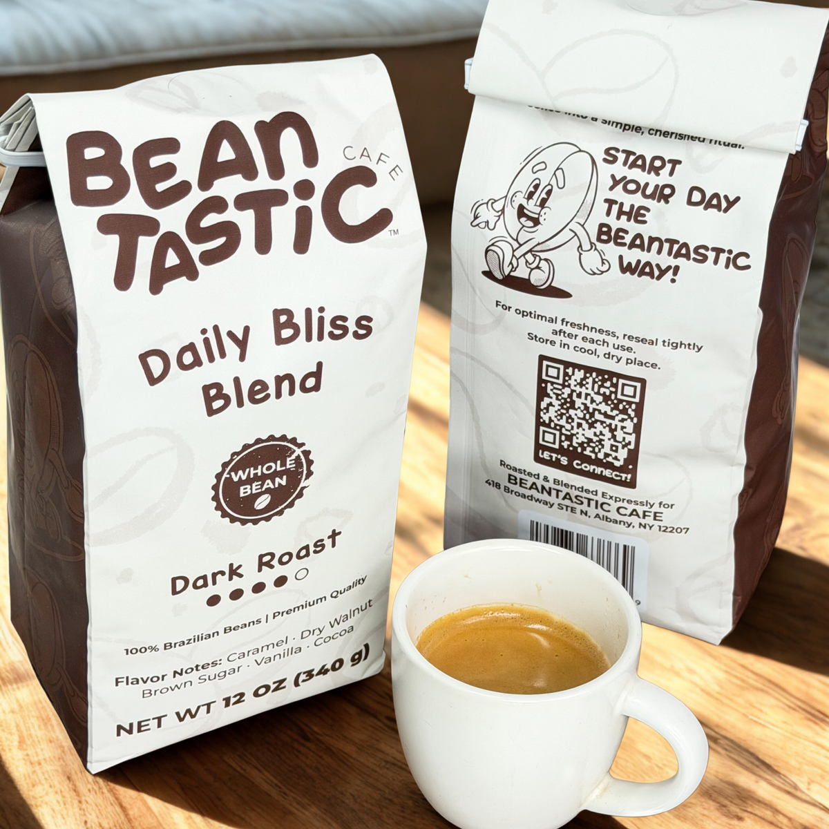 Daily Bliss Blend - Dark Roast Coffee, 12 oz